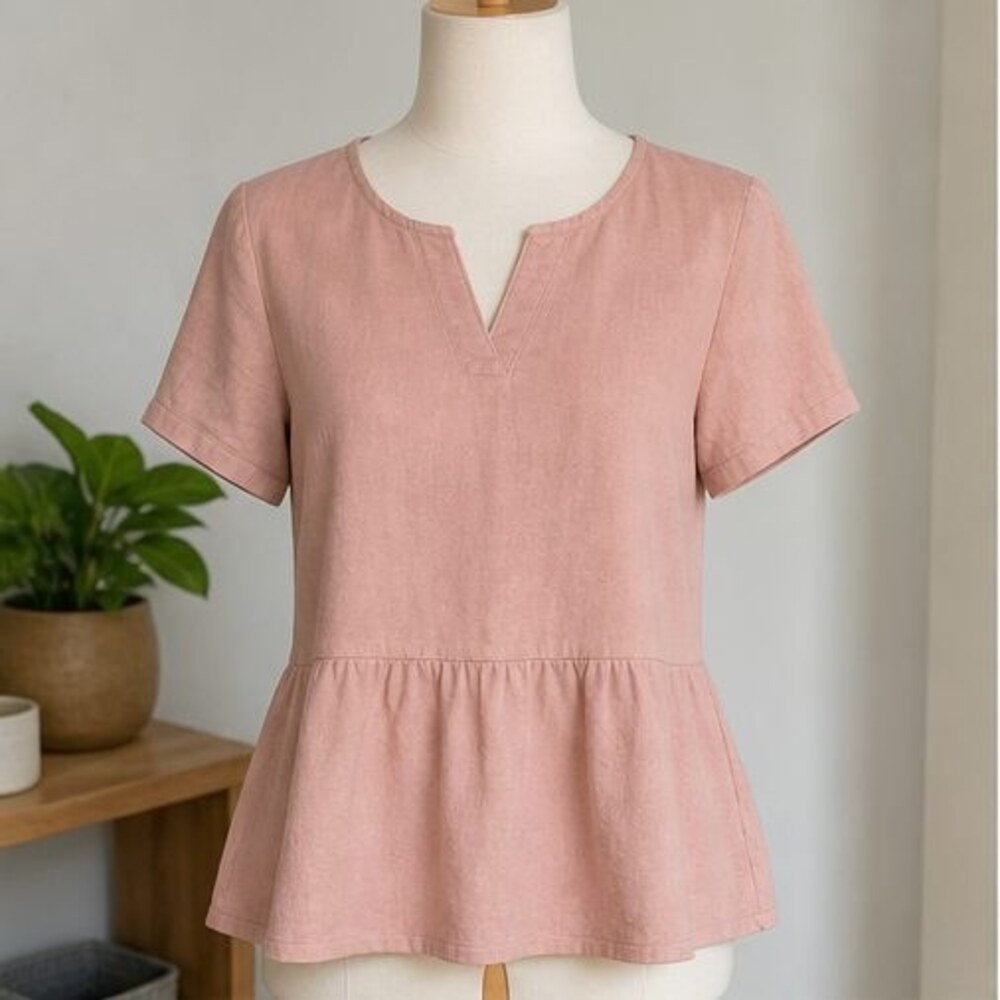 Blush Button Blouse